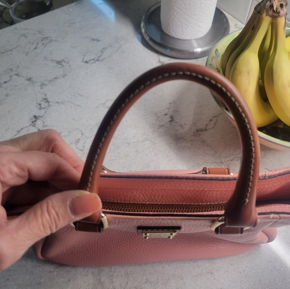Dooney & Bourke leather peach pink tote shoulder bag - Picture 14 of 16